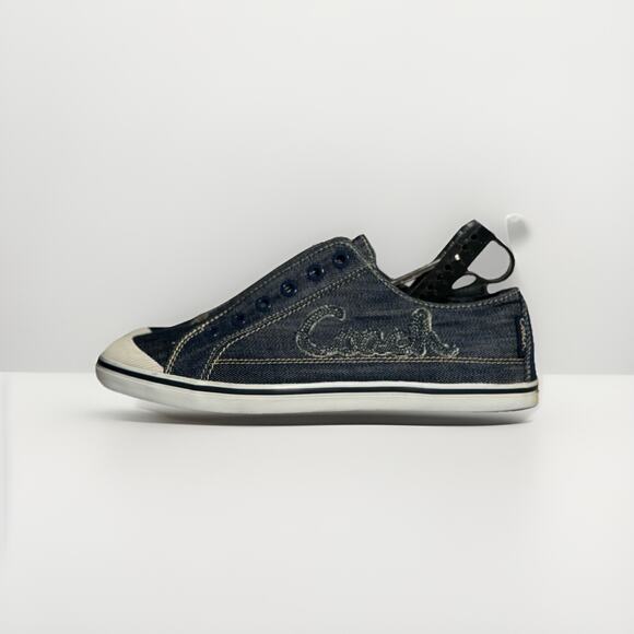 Coach Keeley Denim Slip-On Sneakers Women’s / Unisex 8B Blue Logo Casual Shoe - Picture 1 of 12